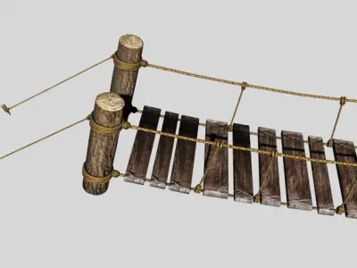 Rope Bridge 3D model