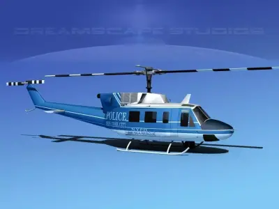 Bell 212 New York Police 3D model