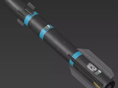 Hellfire Missile Low Low-poly 3D model