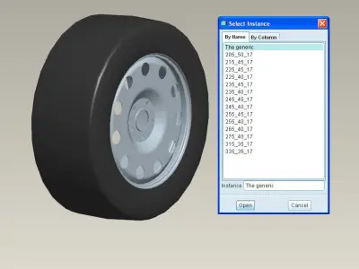 Wheel and Tyre Free 3D model
