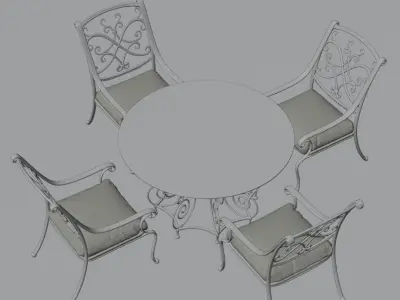 Outdoor Seating Set 3D model