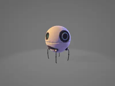 Orbital Eyedroid Low-poly 3D model