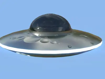 Spaceship UFO B1 - Gray - Alien SciFi Vehicle Low-poly 3D model