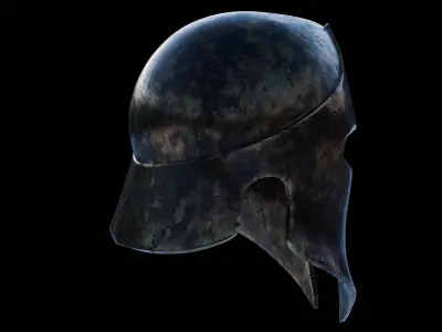Spartan Short Helmet Low-poly 3D model