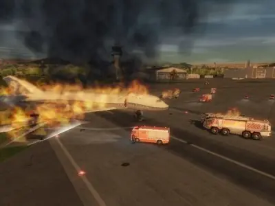 Crashes airplanes and helicopters Low-poly 3D model