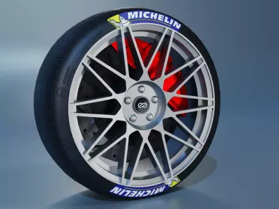 Enkei Tms Sport Wheel Low-poly 3D model