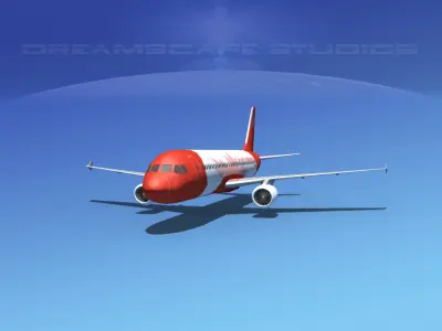 Airbus A320 LP Air Canada 65 Low-poly 3D model