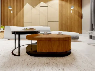 Modern Living Room Table Free 3D model