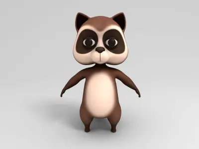 Raccoon Character 3D model