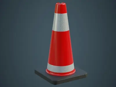 Traffic Cone 5A Low-poly 3D model