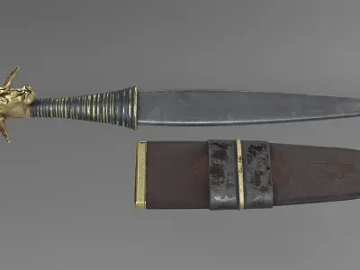 EGYPTIAN BULL HEAD KNIFE 3D model