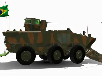 VBE ENG 6X6 IVECO GUARANI Low-poly 3D model