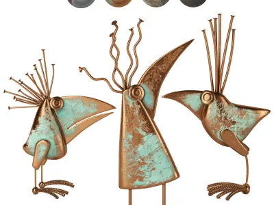 Decorative Birds Sculptures Vol-5 3D model