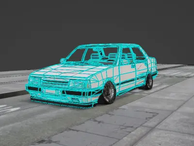 Dogan Slx  Low Poly Car Low-poly 3D model