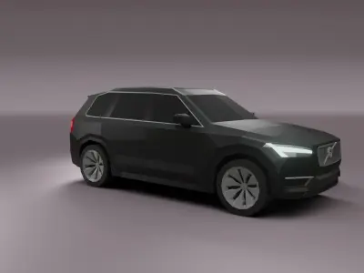 Volvo xc90 SUV low poly 3D model Low-poly 3D model