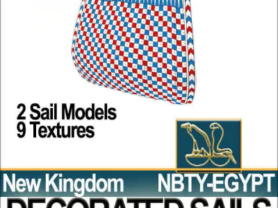 Ancient Egypt NK Decorated Sails 3D model