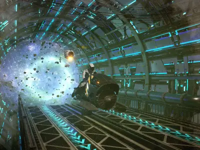 Sci Fi Portal Low-poly 3D model