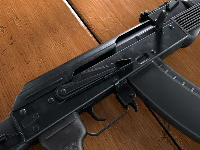AK-74M assault rifle Low-poly 3D model