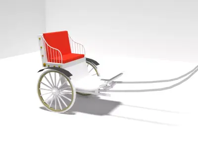 Wooden Cart 3D model