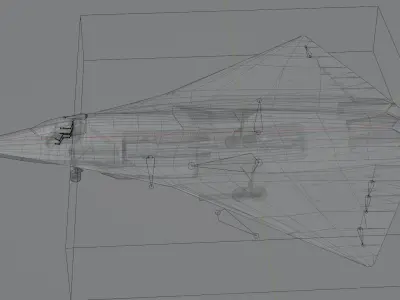 Chengdu J-36 Venom Low-poly 3D model