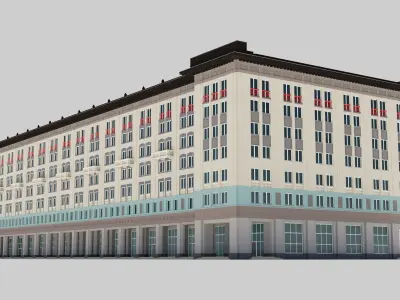 Eastern European Building 014 Low-poly 3D model