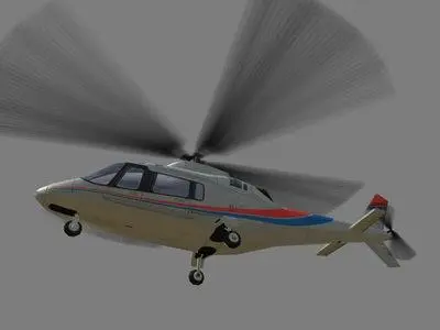 Agusta Helicopter V1 Low-poly 3D model