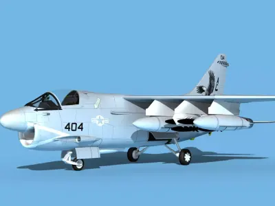 Chance Vought A-7C Corsair II V29 USN 3D model