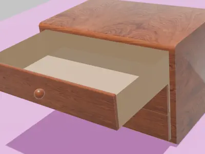 Wooden almirah or wooden shelf Free 3D model