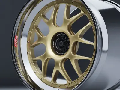 BBS WHEELS - E07 Centerlock Low-poly 3D model