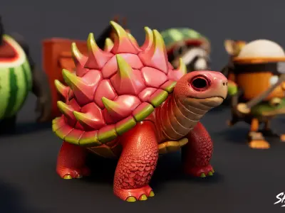 Italian Brainrot Pack VOL4 Low-poly 3D model