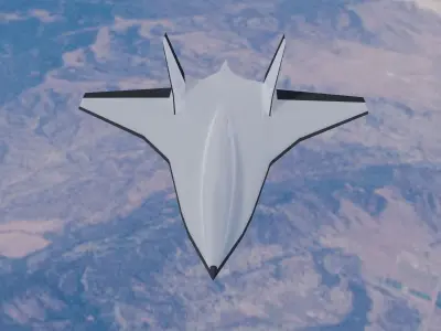 Boeing Hypersonic Valkyrie II - Low Poly Low-poly 3D model