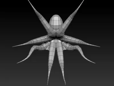 3D OCTOPUS Low-poly 3D model