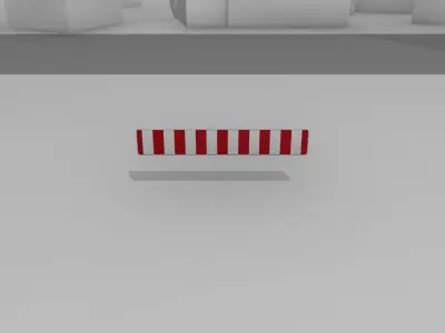 Construction Barrier Version 1 600-34 250x1600mm Low-poly 3D model