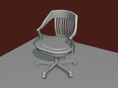 Swivel Chair Vintage Brown Free low-poly 3D model