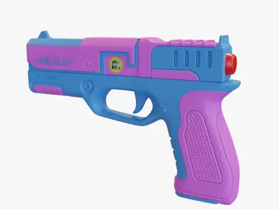 Toy HandGun Low-poly 3D model