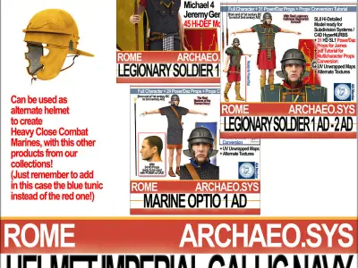 Roman Helmet Imperial Gallic Navy 3D model