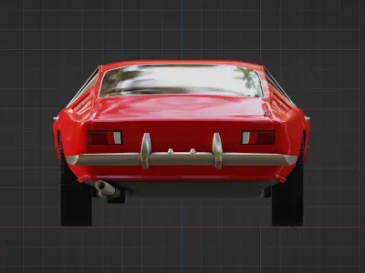 1967 Maserati Ghibli Classic Car Free 3D model