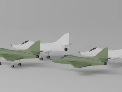 Cartoon Douglas A-4 Skyhawk 3D model