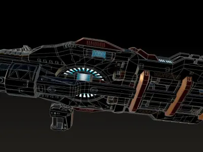 Breaker Cannon Low-poly 3D model