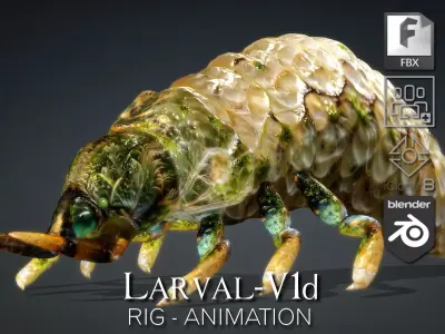 Larval-V1d 3D model