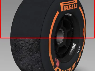 enkei hard front tyre Low-poly 3D model