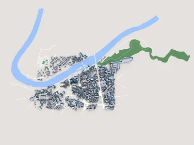 Sainte-Cecile Cathedral of Albi France 3D model