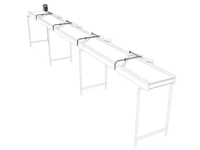 Volume Sorting Conveyor Low-poly 3D model