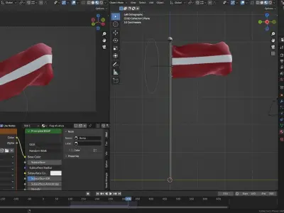 Animated Latvia Flags 3D model