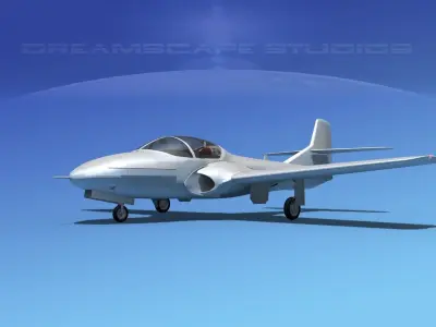 Cessna T-37 Tweetybird Bare Metal 3D model