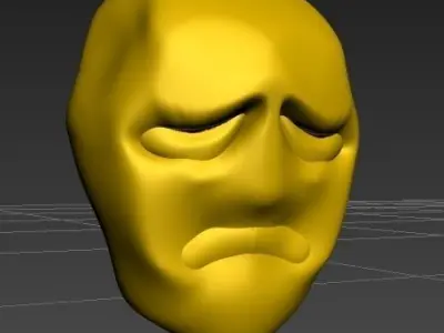 Sad Mask 3D model purchase