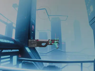 Retro Sci-Fi Pistol 3D model