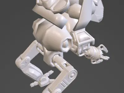 robot walker Low-poly 3D model purchase