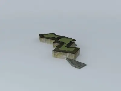 Coastal Artillery Bunker Batterie Oldenburg Free 3D model