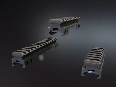 Picatinny Rail Deck Free low-poly 3D model